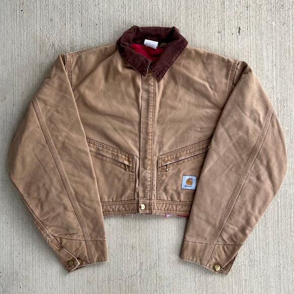 Carhartt Other - Carhartt brown cropped Detroit style work wear jacket